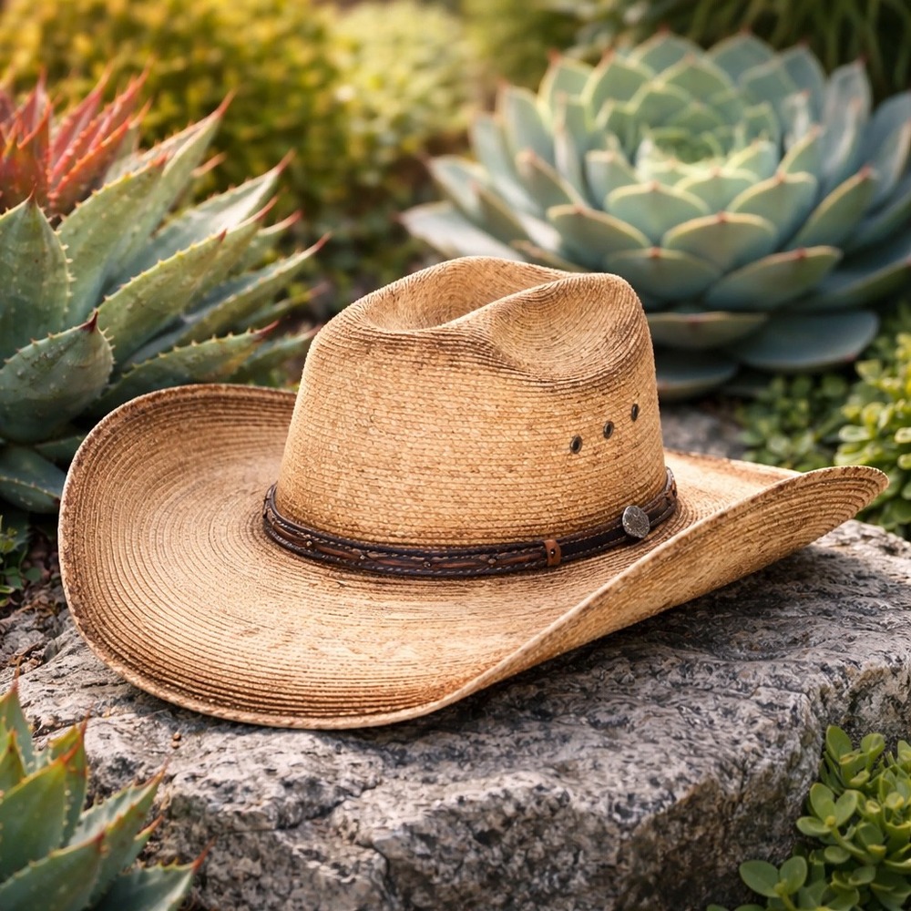 Cavenders Ranch Collection 15X Cowboy Hat 7 1/2 TPTPTH5425 Toasted Palm Leaf
